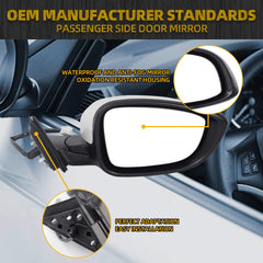 Right Passenger Side Mirror Compatible with Honda Accord LX Sport 1.5T 2018-2022 Power | Non-Heated | Paint to Match Repalces# HO1321328 76208-TVA-A02, Rear View Mirror (3Pins-White)