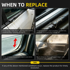 Dasbecan 4Pcs Window Weather Stripping Compatible with Toyota Corolla 09-13