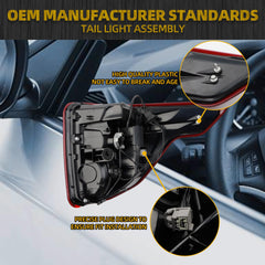 Left Driver Side Tail light Compatible With 2020-2024 Ford Explorer(ST/ST-Line/Timberline) LED+Halogen Rear Lamp assembly(Brake & Turn & Reverse Light) Replace# LB5Z-13405-G FO2800276