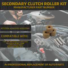 Secondary Clutch Roller Kit Compatible With Maverick/Defender/Traxter HD8 HD10 XMR XTP DPS TURBO Repalce# 417127016 420629192 420227946