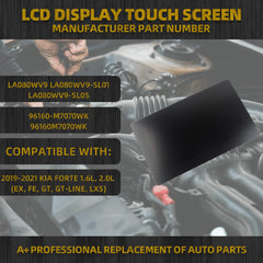 LA080WV9 8 Inches LCD Display Touch Screen Compatible with r Kia Forte 1.6L 2.0L 2019 2020 2021 Replace OEM# LA080WV9-SL01 w/Navigation Radio
