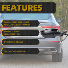 Right Passenger Side Door Mirror Compatible with Honda Accord EXL Hybird Touring 2018-2022 Power | Heated | Blind Spot Detection |Turn Signal | HO1321330 76201TVAA31ZJ, (8Pins-Black)