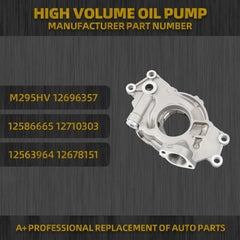 LS High Volume Oil Pump Timing Chain Kit M295HV Compatible with Chevy Silverado Avalanche GMC Sierra Yukon Cadillac Escalade 4.8L 5.3L 5.7L 6.0L LS1 LS2 LS3 L96 LM7 LR4 LQ4 Engine 1997-2013