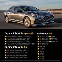 Starter Compatible with Hyundai Tucson 2010-2015 Sonata 2015-2019 Santa Fe Sport 2017-2018, Kia Optima Sorento 2016-2020 L4 2.0L 2.4L 1.2KW 11-Teeth Replaces# 36100-2G250 36100-2G210 34006N