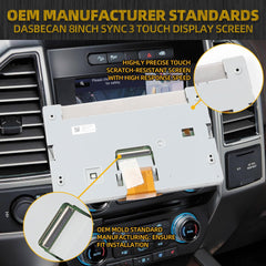8" Sync 3 Touch Screen LCD Radio Navigation Compatible with Ford Explorer F150 F250 F350 Focus Escape Fusion Expedition Lincoln MKX MKS MKZ, Display Monitor Replaces# LQ080Y5DZ05