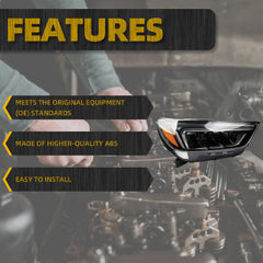 Full LED Headlight Assembly Headlamp Compatible With Buick Encore 2017-2022 DRL Right Passenger Head Lamps Replace OE 42740098 42679381 RH Bumper Lights