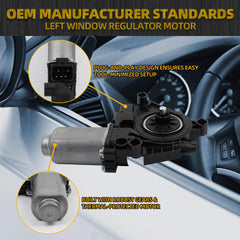 Left Side Window Regulator Motor Compatible with 2011-2023 Dodge Charger 300 Driver Side Power Window Motor 5-Pin Replace#68143987AA
