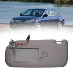 Left Driver Side Sun Visor with Vanity Light |Makeup Mirror| Compatible with Hyundai Elantra 2007-2010 Replace# 852012H0208M 85201-2H110-8M 85202-2H110-8M 85201-2H110-4W 85202-2H110-4W (Gray)