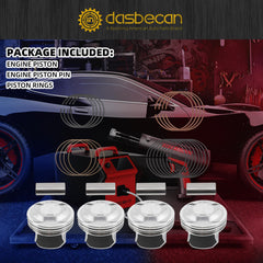 Engine Piston&Pin&Snap Ring Kit Compatible with Hyundai Sonata 2011-2019 Kia Optima 2011-2019 Kia Sorento 2011-2019 Kia Sportage 2014-2019 Replace# 230402G200