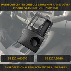 Center Console Shifter Bezel Gear Shift Panel Cover Cup Holder Trim Compatible with Toyota Tacoma 2005-2015, Carbon Fiber Color Gear Shift Trim Replaces# 58822-AD010 58822AD010