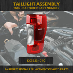 Halogen Right Passenger Side Tail Light Assembly Compatible with 2017 2018 2019 Ford F250 F350 F450 Super Duty Taillight Rear Lamp Replace KC3Z13404C Blind Spot Module Can be Installed