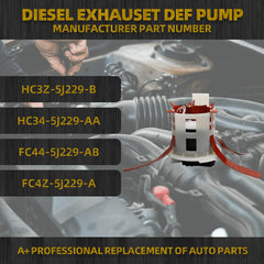 DEF Pump Assembly Compatible with 2017-2022 Ford F150 F250 F350 F450 F550 Super Duty 3.0L 6.7L Diesel Exhaust Fluid Heat Pump Module Rplace# HC3Z-5J229-B HC34-5J229-AA FC44-5J229-AB