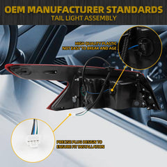 LED Tail Light Compatible with 2016-2018 Nissan Maxima Taillight Rear Lamp Right Passenger Side Replace #265504RA1A