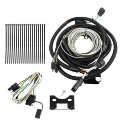 58964 Towed-Vehicle RV Wiring Harness Kit Compatible with 2018-2024 Jeep Wrangle JL, 2020-2024 Jeep Gladiator All Dinghy Towing Front Wiring Harness for Flat Tow with 4-Pin Flat Trailer