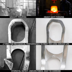 Heavy Duty Front Left & Right Chrome Tow Hooks Compatible with Ram 1500 2019 2020 2021 2022 Replaces# 82215268AB 68272945AB 68272944AB