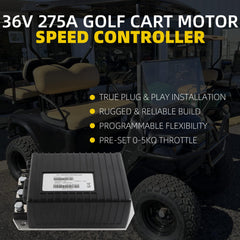 48V 250A Motor Speed Controller Compatible with 2010-2020 EZGO TXT, Cushman Hauler, Express S4 L4-4 Buss Bars ITS Throttle Replaces 1206HB-5201 612632
