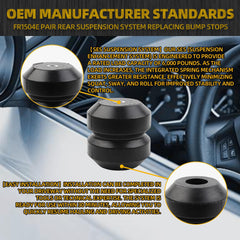 FR1504E Pair Rear Suspension System Replacing Bump Stops Compatible With 2015-2021 Ford F-150 2WD And 4WD Pickup Trucks