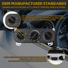 P55111874AF HVAC Climate Control Module AC Heater Panel Compatible with Jeep Compass Patriot Dodge Caliber 2007 2008 2009