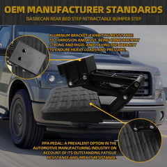 75302-01A Rear Bedstep Retractable Bumper Side Step Compatible with 2006-2014 Ford F150