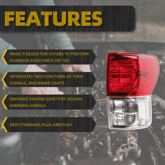 Right Rear Tail Lights Brake Lamps Assembly Compatible with 2010 2011 2012 2013 Toyota Tundra Replaces# 815500C090 TO2800165 815600C070 TO2800183 815600C090