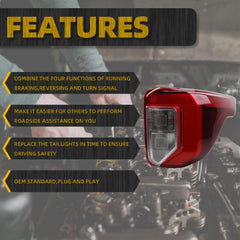 Right Passeager Side Tail light Compatible With 2020-2024 Ford Explorer(ST/ST-Line/Timberline) LED+Halogen Rear Lamp assembly (Brake & Turn & Reverse Light) Replace# LB5Z-13404-G FO2801276