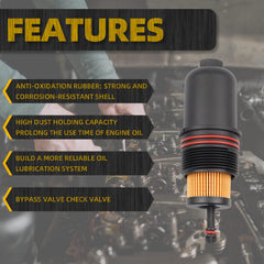 Oil Filter Cap Lid Cover Compatible with Ford Fusion/F-150 2.7L V6/EcoBoost Replaces# FT4Z6A832C FT4Z-6A832-C