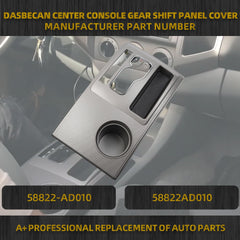 Silver Center Console Shifter Bezel Gear Shift Panel Cover Cup Holder Trim Compatible with Toyota Tacoma 2005-2015, Gear Shift Trim Replaces# 58822-AD010 58822AD010