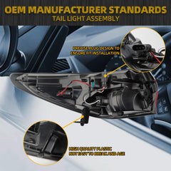 LED Tail Light Compatible with 2019-2022 Chevrolet Blazer Taillight Rear Lamp Right Passenger Side Replace #84587612