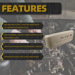 Left Driver Side Seat Switch Housing Compatible with 2015-2016 Ford Expedition Replaces CB FL1Z-14A707-CB GL1Z-14A707- Seat Switch Cover Bezel (Beige)