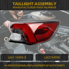 Tail Light Assembly LED Compatible With 2020 2021 2022 Ford Escape Taillight Rear Lamp Right Passenger Side LJ6Z-13404-E