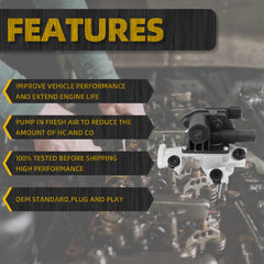 Secondary Air Injection Check Valve Right Passenger Side Compatible with 2010-2013 Toyota Tundra Sequoia,Lexus GX460 4.6L V8 Replace 911-607 25701-38100