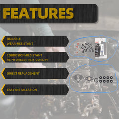 New Intake Manifold Gasket Set Compatible with 1999-2009 Chevrolet Buick GMC Saab 4.8L 5.3L 6.0L Replaces# MIS16340 MS98016T MS18145 MS50049