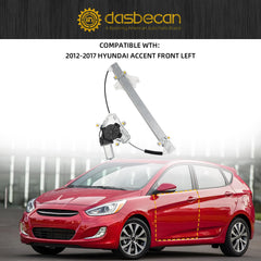 Power Window Regulator with Motor Compatible with Hyundai Accent 2012-2017 Front Left Driver Side Replaces 751-632 82403-1R110 (2Pins)