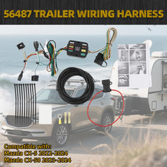 56487 Trailer Wiring Harness Compatible with 2022-2025 Mazda CX-5 CX5 2023-2025 CX-50 CX50 4-Pin Connector Towing Wiring Kit