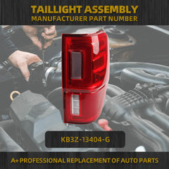 Tail Light Assembly Rear Lamp LED Type w/Blind Spot (Module NOT Included) Compatible with 2019-2023 Ford Ranger Right Passenger Side Replace KB3Z-13404-G