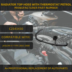 Radiator Top Hose With Thermostat Petrol Compatible With Jaguar X-Type 2002-2008 OEM Replace C2S43430