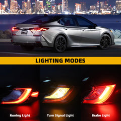 Right Passenger Side LED Outer Tail Light Assembly Compatible With 2025-2026 Toyota Camry XLE XSE Rear Tail Lamp Replacement Replace 81550-AQ020