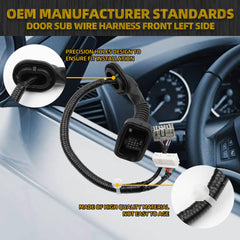 Sub-Wire Door Left Driver Front Side Compatible with 2007-2009 Acura MDX Base 3.7L V6 Models Door Harness Connector Replace #32757STXA00