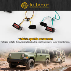 56333 Trailer Wiring Harness Compatible with 2008-2010 Chrysler Town & Country Dodge Grand Caravan 2011-2013 Durango 2008-2012 Caliber 2008-2017 Jeep Patriot 4-Pin Connector Towing Wiring Kit