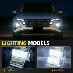 Left Driver Side Headlight Assembly Compatible with 2022 2023 2024 Hyundai Tucson Front LED Headlamp Replace# HY2502250 92101-CW150 - Dasbecan