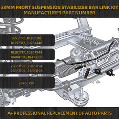 927-100 Front Suspension Stabilizer Bar Link Kit Compatible With Chevrolet Impala Monte Venture,Pontiac Montana Grand Trans Sport, Buick Regal Century Rendezvou 1997-2016 Replace#10257316