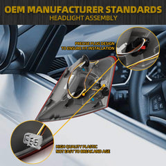 LED Halogen Tail light Compatible with 2013-2019 Ford Taurus Taillight Rear Lamp Left Driver Side Replace# DG1Z13405AA FO2804108