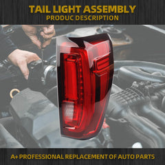 Right Passenger Side Tail Light Assembly Rear Lamp LED Type Compatible with 2019-2023 2024 GMC Sierra 1500/2500 HD/3500 HD Replace 86820474