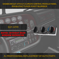 Q21-6119 A/C Heater Climate Control Module Pannel Compatible with Peterbilt Truck