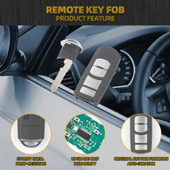 Key Fob Replacement 4 Buttons Compatible with Mazda 3 Mazda 6 2014-2018 MX-5 Miata 2016-2019 Smart Remote Control Keyless Entry Replaces GJY9-67-5DY WAZSKE13D01 IC: SKE13D-01 315MHz ID49