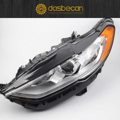 Halogen W/LED DRL Headlight W/bulbs Compatible With Ford Fusion 2017-2020 Left Driver Side Headlights Assembly Chrome Housing Replace# HS7Z13008H FO2502350