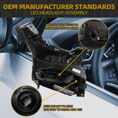 Headlight Assembly LED Compatible with 2015-2020 Cadillac Escalade/ESV Headlamp Replace 84580183 Right Passenger side