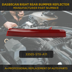 Right Rear Bumper Reflector Lamp Compatible with Acura MDX 2010-2013 Passenger Side Reflector Light Trim Replaces# 33505-STX-A11 33505STXA11