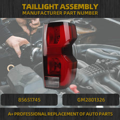 LED Tail Light Assembly Compatible with 2023-2025 Chevy/Chevrolet Colorado ZR2 Z71 Taillight Rear Lamp Right Passenger Side Bulb Included Replace#GM2801326 85651745