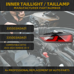 LED Inner Tail Light Rear Compatible with Honda CR-V EX-L/Sport/Hybrid 2023 2024 Right Side 341553A0A01 341503A0A01